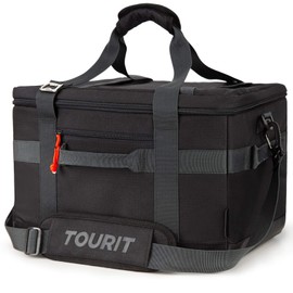TOURIT Insulated Collapsible Cooler Bag, 48-Can 32L Large Soft Cooler for Picnic, Beach, Work, Travel, Black