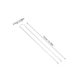 KICHOUSE Versatile BBQ Skewers 6 Stainless Steel U-Shaped Sticks for Chicken Beef Kebab Metal Grilling Forks Set