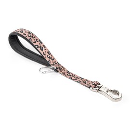 TSPRO Dog Training Leash with Sturdy Metal Buckle, 14 Inches Short Leash for Large Dogs, Comfortable Padded Handle (Leopard Print)
