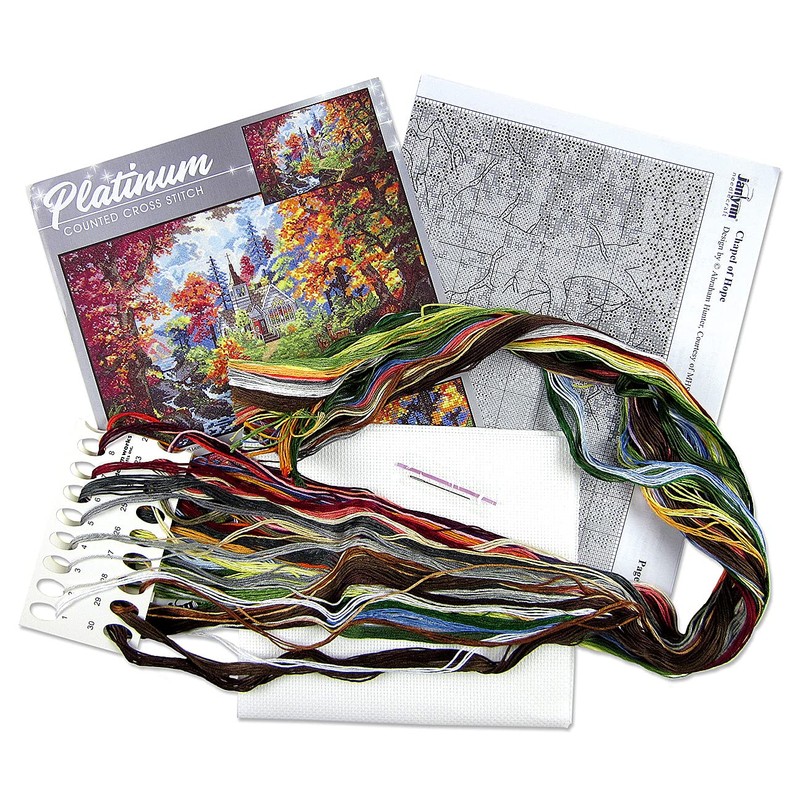 Janlynn Counted Cross Stitch Kit, White