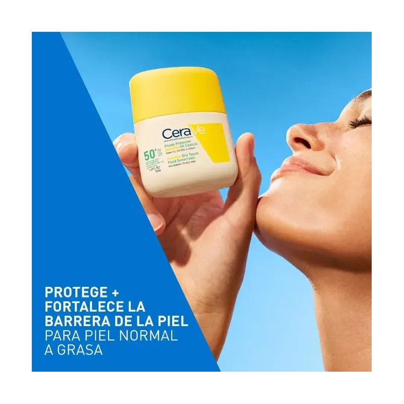 Cerave Protector Solar Invisible Fps 50 Piel Grasa 50ml-2p