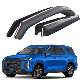 Goodyear Shatterproof in-Channel Window Deflectors for Hyundai Palisade 2020-2025, Rain Guards, Window Visors for Cars, Vent Deflector, Car Accessories, 4 pcs - GY008429