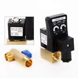 YIYIBYUS AC 110V 1/2" Automatic Timed Water Tank Electronic Timed Drain Valve 2 way Air Compressor Gas Tank Automatic Drain Valve Compressor Source