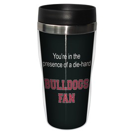Tree-Free Greetings Bulldogs College Football Fan Sip 'N Go Stainless Steel Lined Travel Tumbler, 16-Ounce (sg24443), Acrylic, Multicolor
