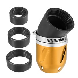VekAuto Motorcycle Air Filter, 26/35/42/48mm ID 90x60mm Universal for Motorcycle ATV Durable Aluminum Alloy Gold Tone