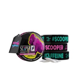 SCOOPER Energy 80mg Fresh Box Extra Strong | Cool Grapefruit Fresh Mint Extra Strong | 4 x 7,2g