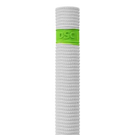 DSC Crystal Cricket Bat Grip | Color: White | Pack of 1 | Material: Rubber | Better Shock Absorption | Enhanced Control | Simple Installation | Usage for All Players | Comfortable Fit