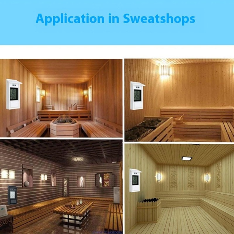 Garden Thermometer Outdoor Waterproof Digital Display Temperature Range 20-50 °C