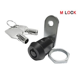 M LOCK 2PCS Tubular Cam Lock 1 1/2" *BLACK* Toolbox Cabinet Drawer 2400BXXL-BK