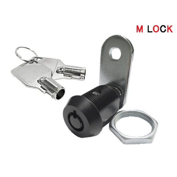 M LOCK 2PCS Tubular Cam Lock 1 1/2" *BLACK* Toolbox