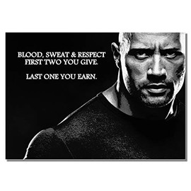 Dwayne Johnson A3 Unframed The Rock Actor Wrestler Sport Inspirational Quote Poster Motivational Photo Be Strong Picture