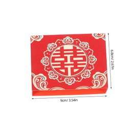 SEWACC 6pcs Chinese Wedding Money Bundle Sleeves Traditional Packet Holders for Cash Paper Envelopes Cultural Significance for Weddings and Festivals
