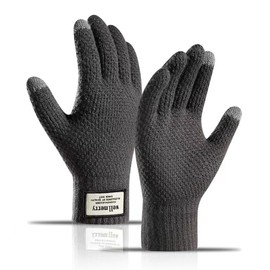 TAGVO Winter Gloves, Touchscreen Gloves, Gloves & Mittens for Women, Knitted Finger Gloves, Sports, Warm and Windproof Gloves for Skiing, Cycling, Green