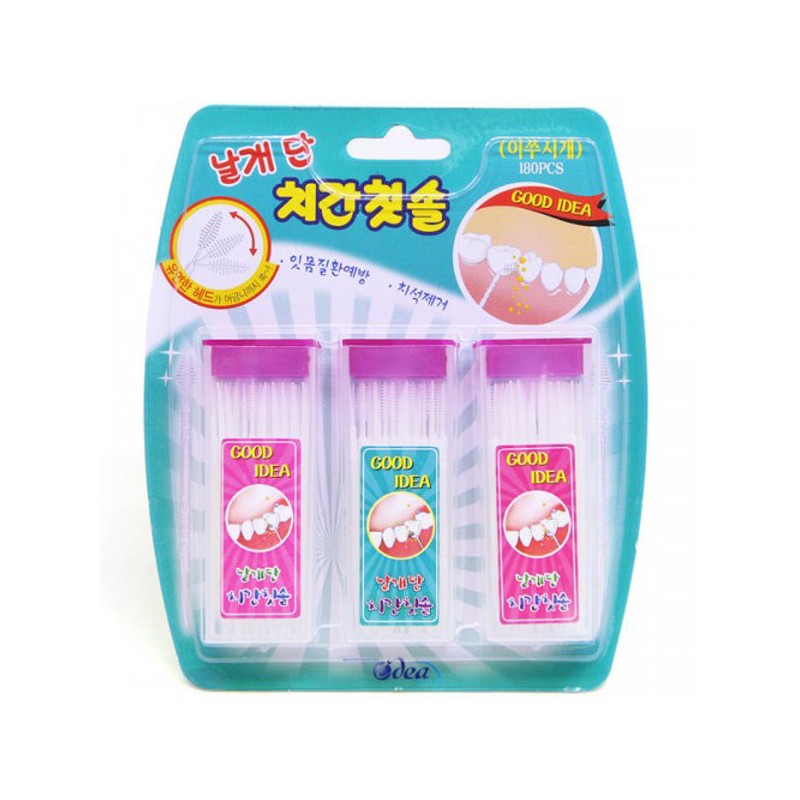 180 winged interdental brushes - gum care and tartar management