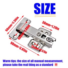 TAIQIAOLE 4 pcs 90 Degree oft Close Cabinet Hinges Corner Cabinet Hinge Blind Corner Cabinet Hinges for Home Hardware