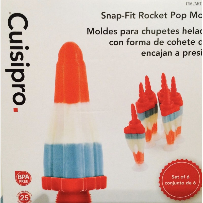 Cuisipro Snap-Fit Pop Molds: 6 Rocket and 6 Boat shapes