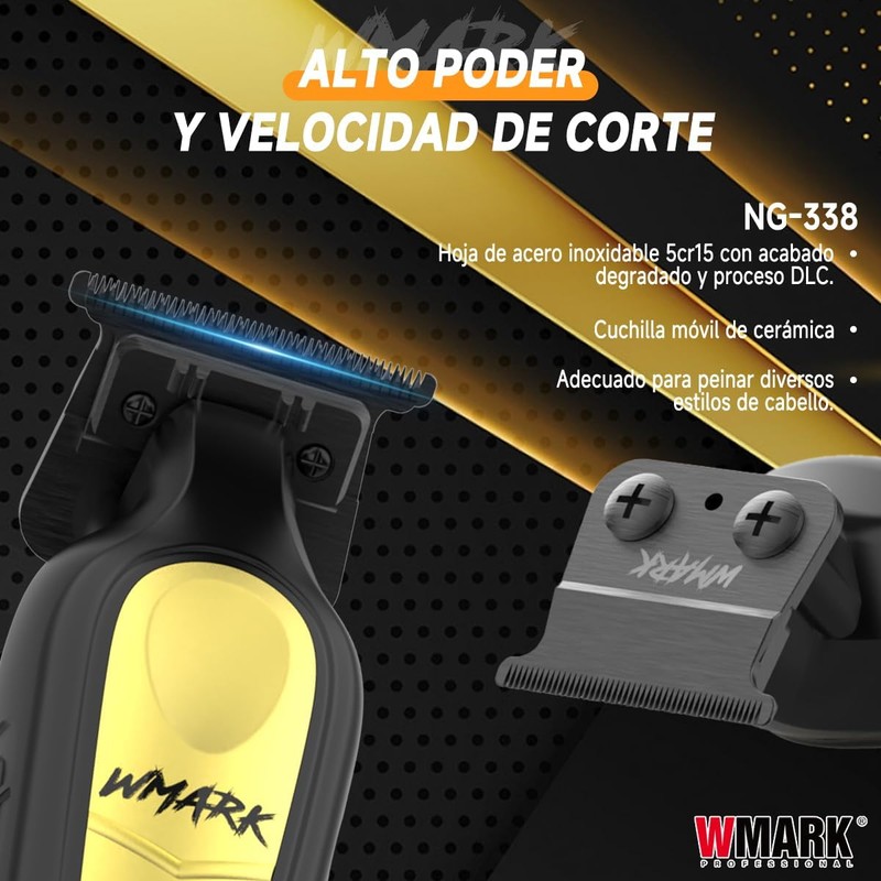 WMARK Máquina Para Cortar Cabello Profesional, Kit de Cortadoras Inalámbricas