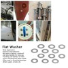 120Pcs Washer Flat Stainless Steel 4mm ID 7mm OD Accessory