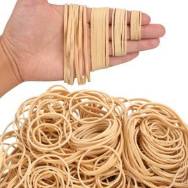 Foshine Rubber Bands Beige Assorted Size #120#33#16#10 (Total weight 227g/0.5 lbs)