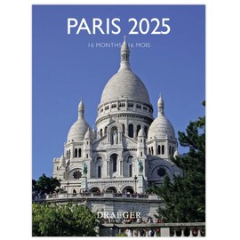DRAEGER PARIS Small Wall Calendar 14 x 18 cm 2025 September 2024 to December 2025-7 languages - September 2024 to December 2025-12 photographs available - France - Organisation of your days