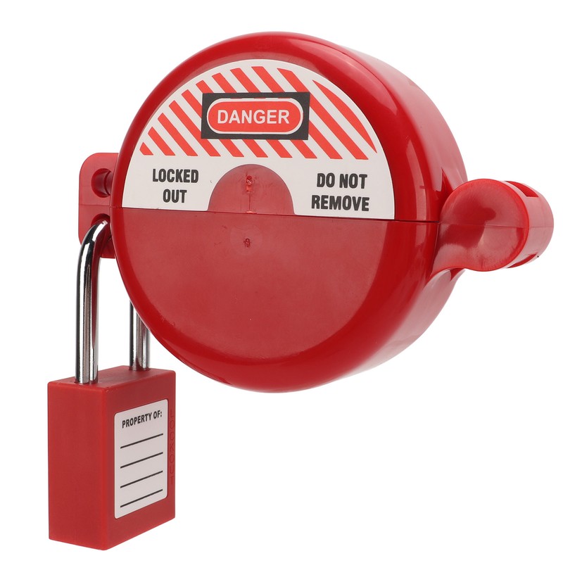 Lockout Tagout Valve Lock with Safety Padlock Heatproof Impact Resistant