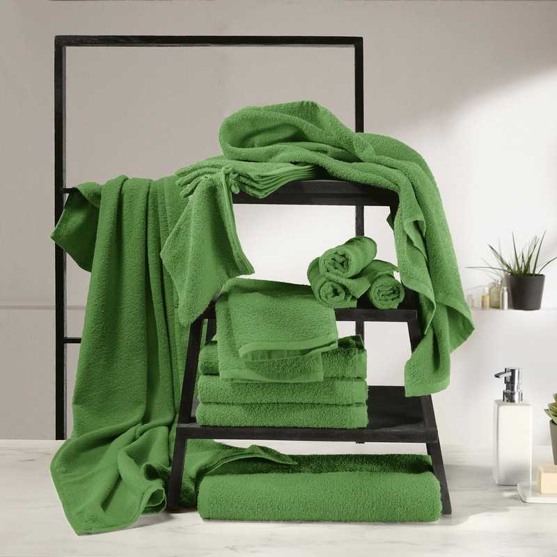 REDBEST Duschtuch Oceanside 4er-Pack Walk-Frottier grün Größe 70x140 cm