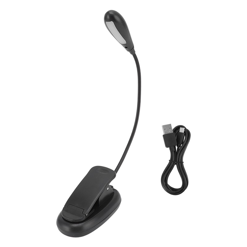 Clip On Light Black 9 Level 7 Lamps Foldable Flexible