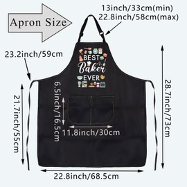 PLITI Baker Gift Baking Apron With Pocket Best Baker Eve Gift For Baking Lover Gift Pastry Chef Gift Culinary Student Gift (Best Baker APU)
