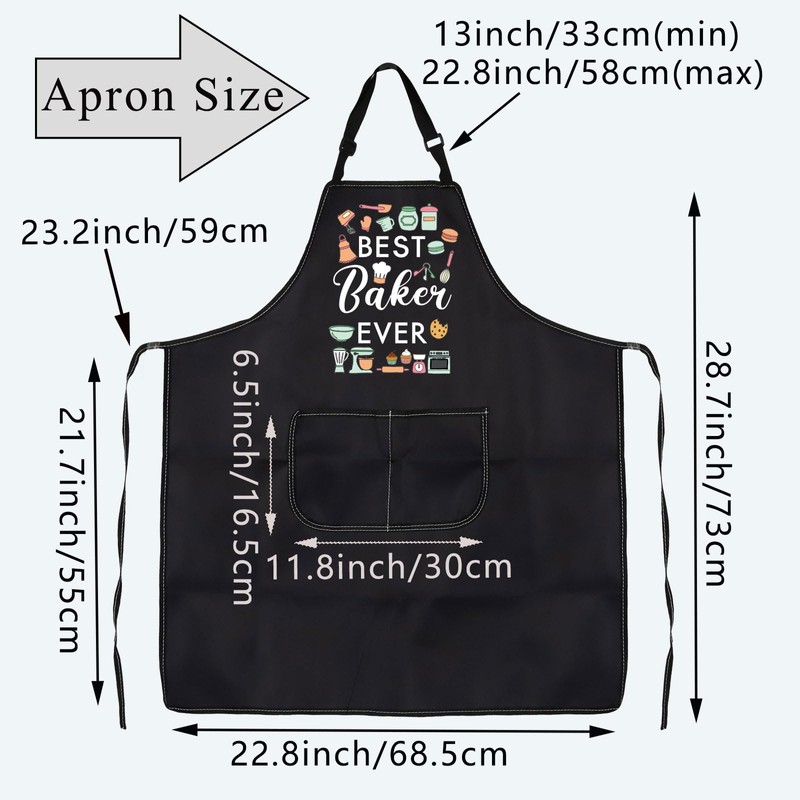 PLITI Baker Gift Baking Apron With Pocket Best Baker Eve
