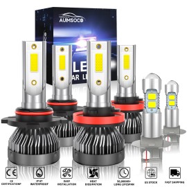 AUIMSOCO For Lexus GX470 2003-2009 6000K LED Headlight High Low+Fog Lights Bulbs Combo