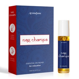 Aromafume Nag Champa Essential Oil Roll-On Blend 10ml | Made with Sandalwood, Jasmine, Ylang Ylang & Champa flower extracts | Ideal for meditation & rituals | Pure Oil