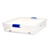 HOMZ 56 Quart Underbed Secure Latching Clear Plastic Storage Container