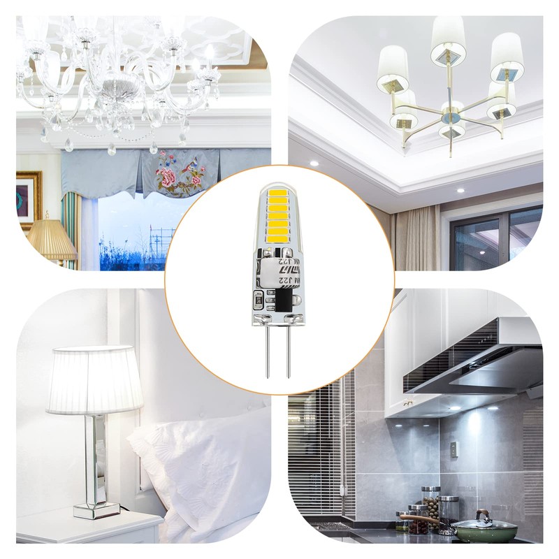 I-SHUNFA G4 LED Bulb AC 120V 1.2W Cool White 10