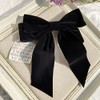 Velvet Hair Bow Clips for Women Girls Black Bows Hair