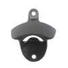 Black Wall Mounted Bottle Opener and Bottle Cap Catcher Set