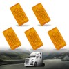 LQI 5pcs Rectangle Cab Light 6 LED Amber Top Roof