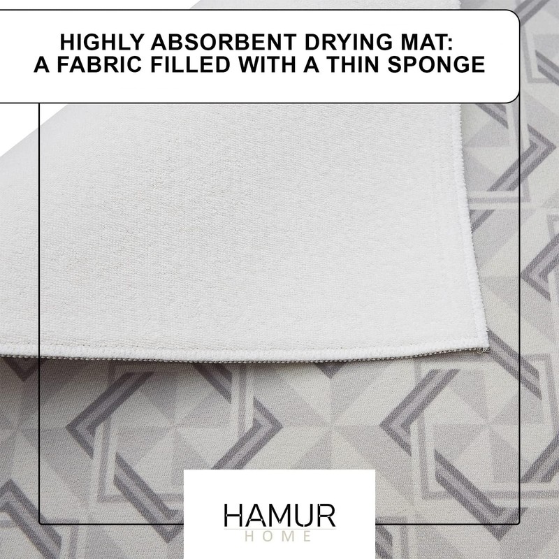 Hamur Home Set of 2 Drying Mat for Dishes, 40