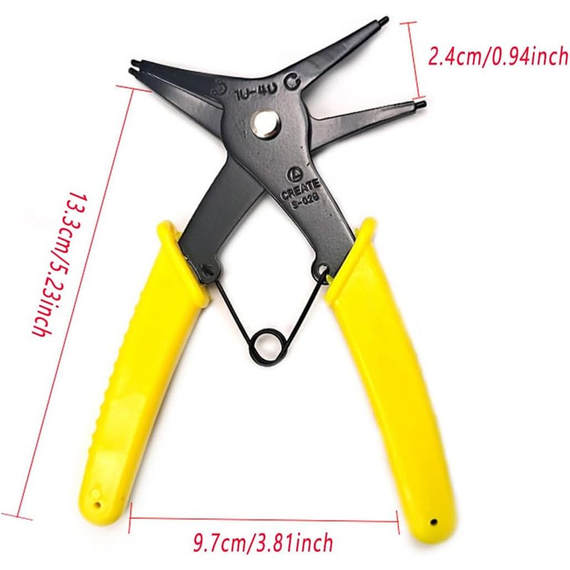 Songholee 2 in 1 Snap Ring Pliers Internal External Circlip