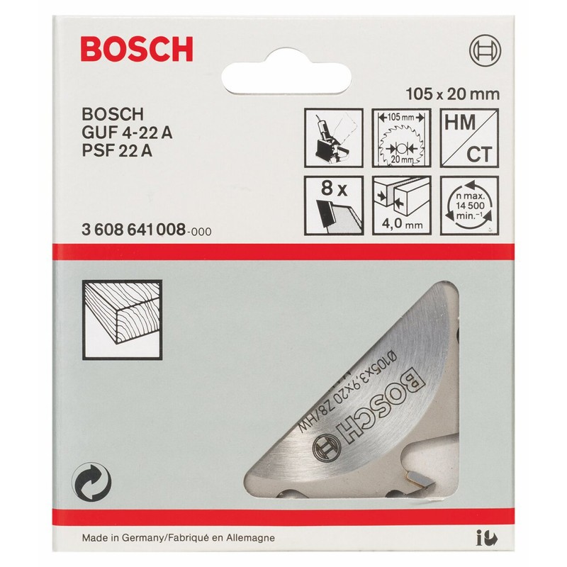Bosch 3608641008 Blade Cutter 4.13inx20mm 8T