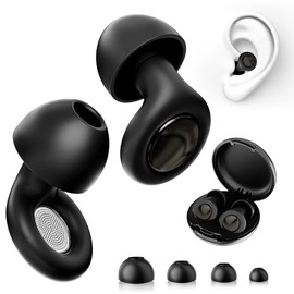 Ear Plugs, For Sleeping, Completely Sound Insulation, 55 dB Reduction, Noise Cancelling, Comfortable Sleep, Sleep Good, Earplugs That Can't Hear Snoring, Noise Protection, For Work, Studying, Live, Travel, Airplanes (XL, L, M, S)