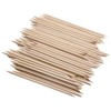 Mini Skater 100 Pcs Orange Wood Nail Sticks Double Sided