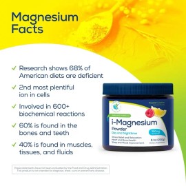 Magnesium Glycinate Malate Citrate Powder High Absorption Ionic Mineral Blend with Trace Minerals Gluten Free Non GMO Dietary Supplement Powder