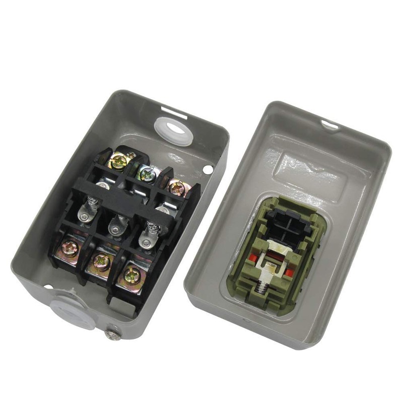 mxuteuk Push Button Switch On/Off Start Stop Self Lock Mechanical