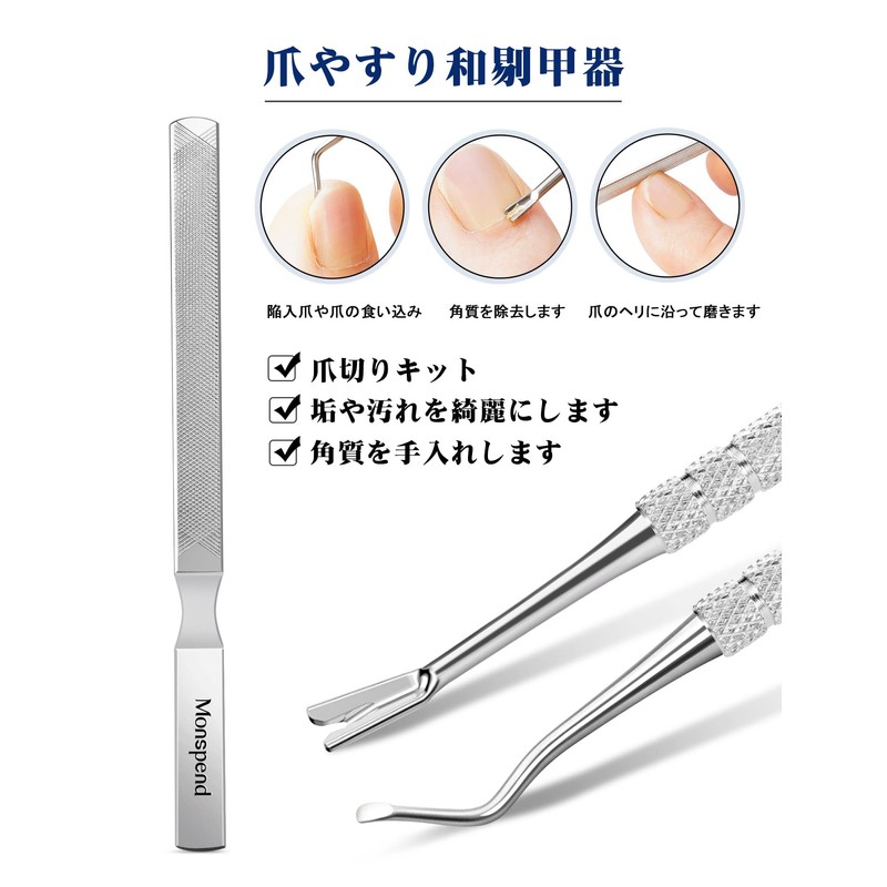 Monspend Nail Clippers, Nipper-Shaped, High Quality, Soft Grip, Nipper, Anti-Slip,