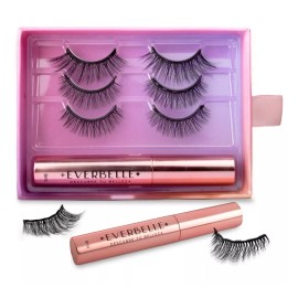 Everbelle  Pestañas Magnéticas Premium + Delineador 3 Pares Reusables