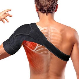 Thx4COPPER Magnetic Shoulder Brace, Compression Support Wrap Belt, Adjustable Stabilizer,Arm Injury Prevention for Dislocated AC Joint, Labrum Tear, Pain, Arthritis, Bursitis, Scapula Tendonitis-LS