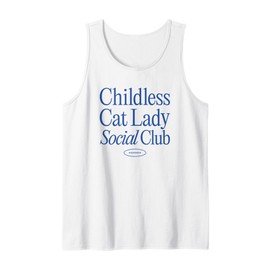 Childless Cat Lady Social Club - Quiet Luxury Aesthetic Tank Top