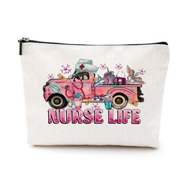 Nurse Gifts Nurse Bag Nursing Nurse Accessories for Work Cute Cosmetic Bag Nurse Week Nursing Graduation Christmas Nurse Appreciation Birthday Gift Makeup Bag Funny Coworker Gifts for Women RN Nurse