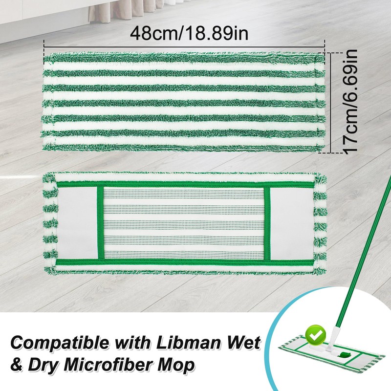 Microfiber Mop Pad Refills Compatible with Libman Wet & Dry