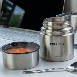 Pioneer Alimenti da 700 ml con Isolamento sottovuoto, a Tenuta stagna, Struttura a Doppia Parete in Acciaio Inossidabile, Mantiene Il Calore per 8 Ore e Il Freddo per 24 Ore, Perfetto per zuppe